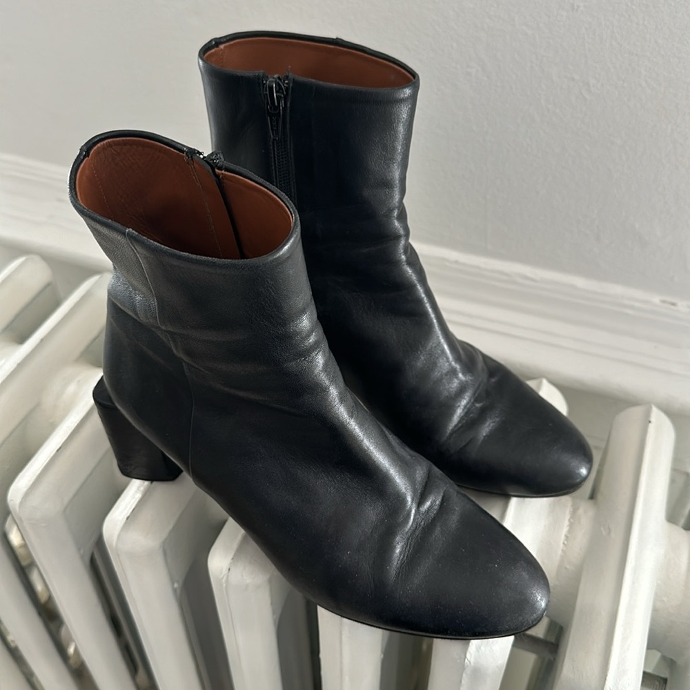 COS black boots with block heels size 38